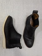 Brązowe eleganckie skórzane buty botki Selected Homme 43