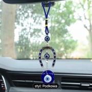 Turecki Amulet wiszący w kształcie Podkowy z Okiem Proroka.