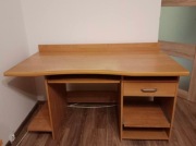 Duże biurko komputerowe 139 cm + szuflada + półki