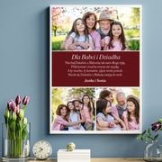 Plakat Babcia i Dziadek A4 | personalizowany | ramka w komplecie
