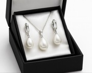 Elegancki zestaw biżuterii – srebro 925 z perłą