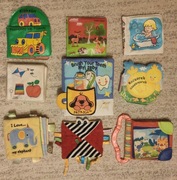 Zestaw zabawki książeczki dla niemowląt piszczące 9 sztuk