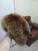 Czapka toczek z naturalnego rudego lisa. Stan bardzo dobry  !