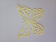 Scrapki żółte motylki ażurowe handmade scrapbooking motyl 3 szt