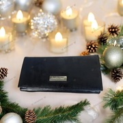 Czarny portfel damski eko skóra 