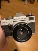 Praktica LB2 35mm + obiektyw Carl Zeiss jena f 2.8/50mm + skórzany futerał