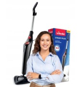 Mop parowy Vileda Steam + dwa wkłądy i nasadka do dywanow