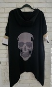 Myzem długa bluza czaszka plus size xxxl 48 50 52 cyrkonie 
