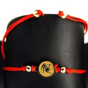 Bransoletka sznurkowa -LEW-złota