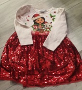 Świąteczna sukienka Koci Domek Gabi, rozmiar 110