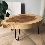 Stolik kawowy z plastra kasztanowca