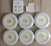 Lampka bezprzewodowa LED 6 szt + pilot