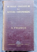 PAGES CHOISIES Anatole France  Paris 1910