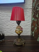 Lampka lampa stojaca Art Deco Vintage Recznie malowana porcelana mosiadz