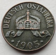 NIEMIECKA AFRYKA WSCHODNIA 1 Heller 1905J