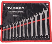 KLUCZE PŁASKO-OCZKOWE NA PŁACHCIE ZESTAW 12 SZTUK