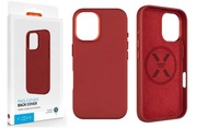 ORYGINALNE SKÓRZANE ETUI FIXED LEATHER MAGSAFE na IPHONE 16 BORDOWY