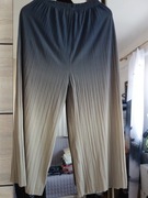 Nowe spodnie ombre, cieniowane brąz-beż, plisowane, r. 40-42-44