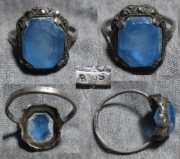 Ładny stary srebrny pierścień próba 830 S 17 mm