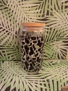 KUBEK SZKLANY W KROWIE ŁATY + SŁOMKA + CZYŚCIK | 35 ZŁ