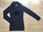 CZARNY SWETR SWETEREK ROZMIAR S SZEROKI GOLF