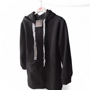 Długa, ocieplana polarem bluza z kapturem, 