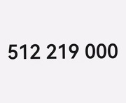 Złoty, prosty numer Orange 512 219 000