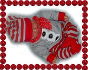 Zestaw komplet pajacyk + czapka 62 cm #44