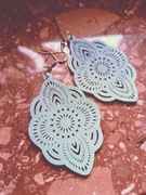 Kolczyki drewniane niebieskie 