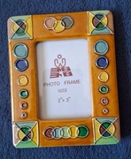 Ceramiczna ramka na zdjęcie.