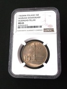 10 zł. 1965 Kolumna Zygmunta  NGC  MS65