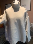 ZARA bluza z golfem wdzianko casual dresy oversize duża ecru