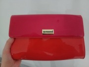 Torebka Monnari ( kopertówka na łańcuszku), kolor malina/pomarancz