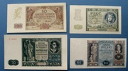 6szt banknotów : 2sz 100zł 1940,50zł 1941,20zl 1936,10zl 1940,5zł 1941 UNC