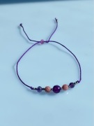 Bransoletka fluoryt agat rodochrozyt 