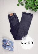Jeansy damskie NA-KD S/36 bawełna wysoki stan denim streetwear wiosenne