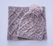 Nowy komplet Chicco czapka z pomponem komin 86/92