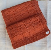 Kocyk dziecięcy hand made, na drutach, wełniany 