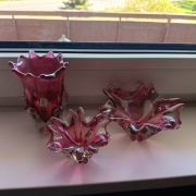 Zestaw wazon i miseczki J.Taraba Lednicke Rovne 