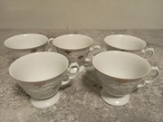 Zestaw filiżanek do herbaty polska porcelana Wałbrzych plus spodki Stan b.d