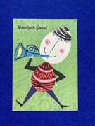 J. Krzemińska Pocztówka Wielkanoc 1961