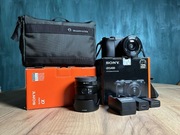 Aparat Sony a6400 + obiektywy Sony 16-50 + FE 1.8/35 + gwarancja