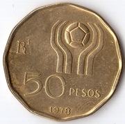 ARGENTYNA 50 peso 1978 KM# 76, AU