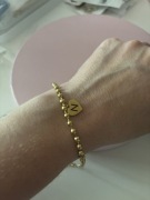 Złota bransoletka z literką N