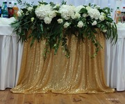 Tkanina cekinowa tiul dekoracje