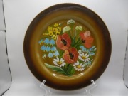 TUŁOWICE PIĘKNY CERAMICZNY TALERZ OZDOBNY RĘCZNIE MALOWANY MAKI