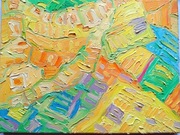 ORYGINALNY obraz olejny abstrakcja 30/40 cm olejny na płótnie