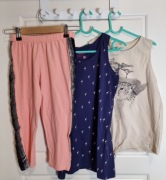 2x koszulka na ramiączkach + getry 158 cm dziewczynka