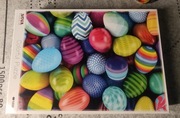 Puzzle wielkanocne  Nova 1000 elem. Kolorowe jajka. Używane, kompletne.