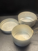 Stare garnki turystyczne PRL składane 